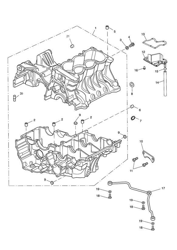 Diagram Crankcase & Fittings for your 2009 Triumph Speed Triple   