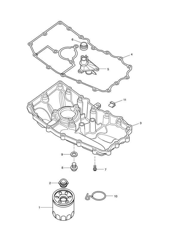 Diagram Sump & Fittings for your 2001 Triumph Speed Triple   