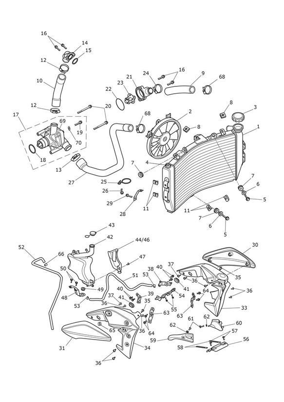 Diagram Cooling System for your Triumph