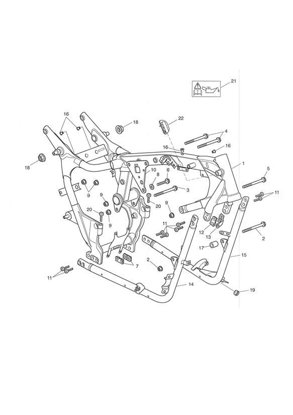 Diagram Main Frame & Fittings for your 2017 Triumph Bonneville  T120 > AC6129 