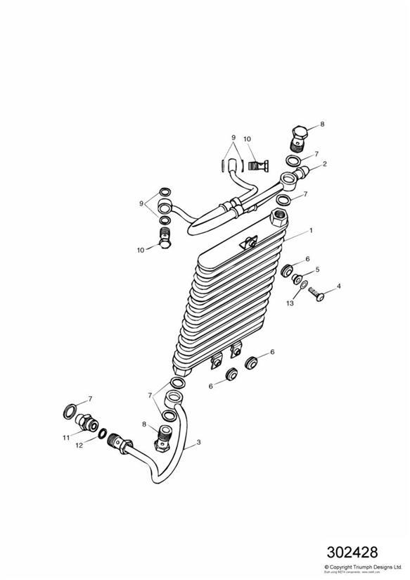 Diagram Cooling System for your 1995 Triumph Thunderbird  Standard 