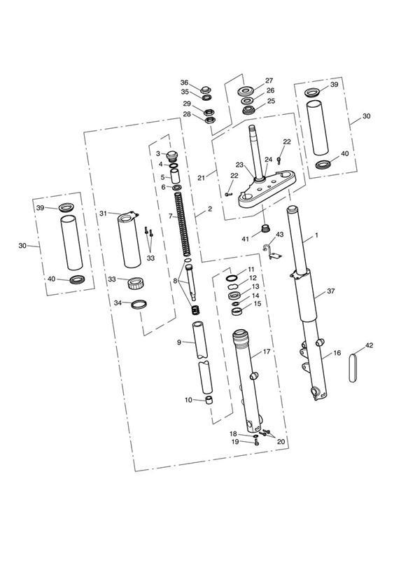 Diagram Front Forks & Lower Yoke > 469049 for your Triumph Speedmaster  