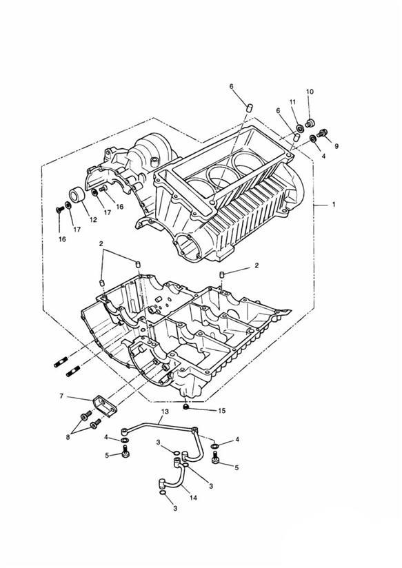 Diagram Crankcase for your 1996 Triumph Sprint   