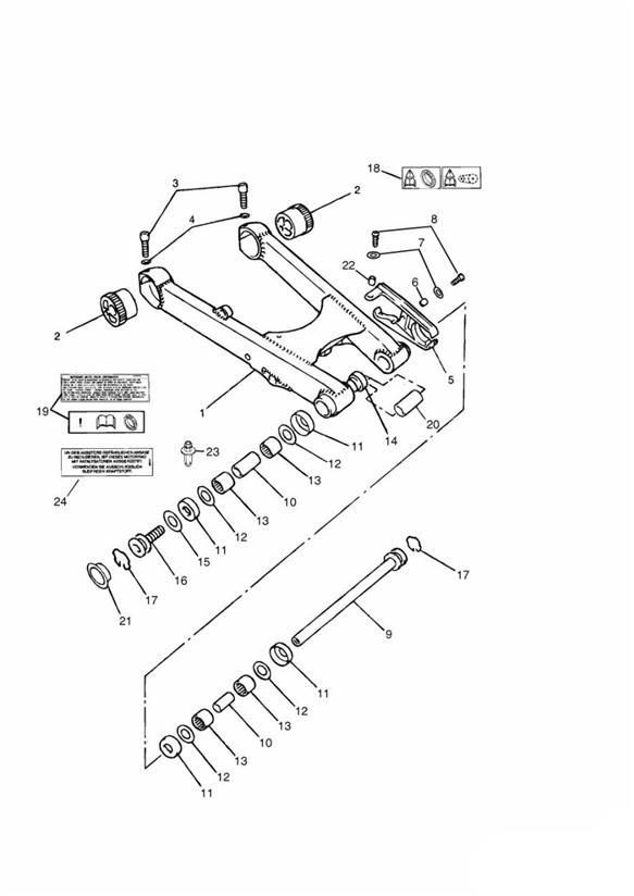 Diagram Swinging Arm Sprint for your Triumph