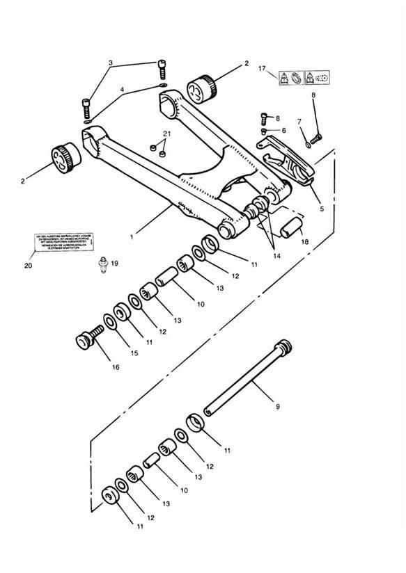 Diagram Swinging Arm Sprint Sport/Sprint Executive for your Triumph