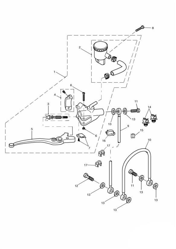 Diagram Front Brake Master Cylinder for your Triumph