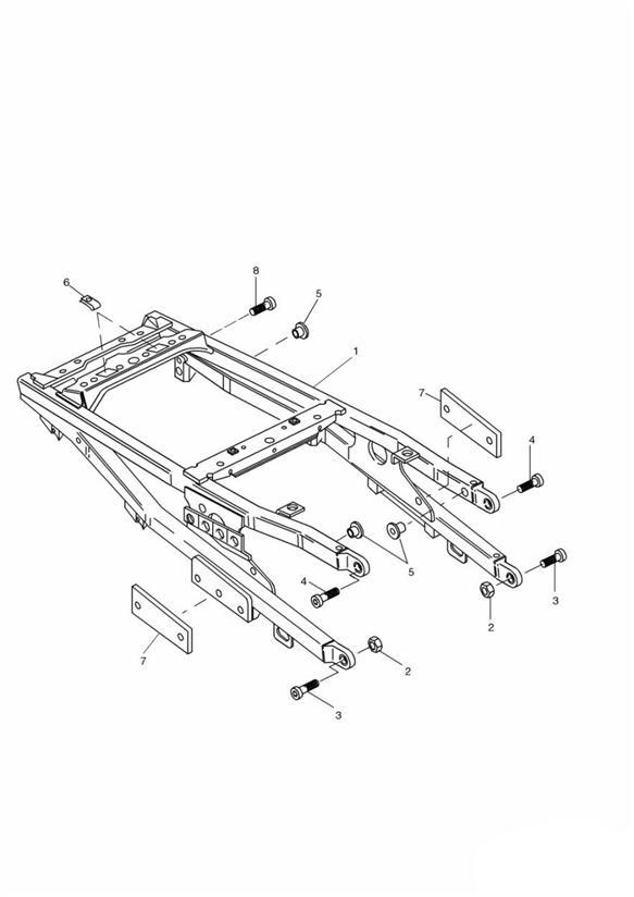 Diagram Rear Sub-Frame and Fittings for your 2002 Triumph Sprint RS > 139276  