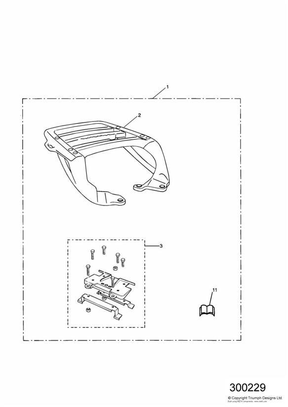 Diagram Top Rack Kit for your 2003 Triumph Sprint   