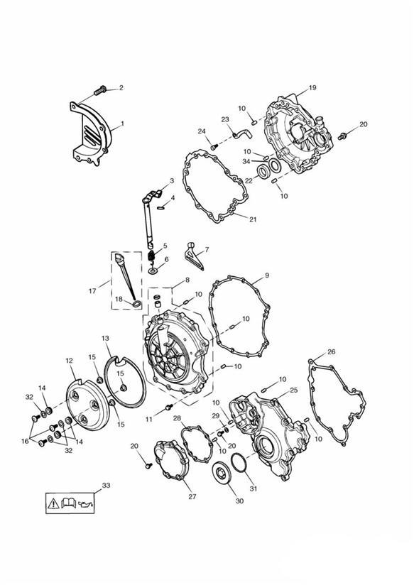 Diagram Engine Covers for your 2005 Triumph Speed Triple 461332 > 735437  