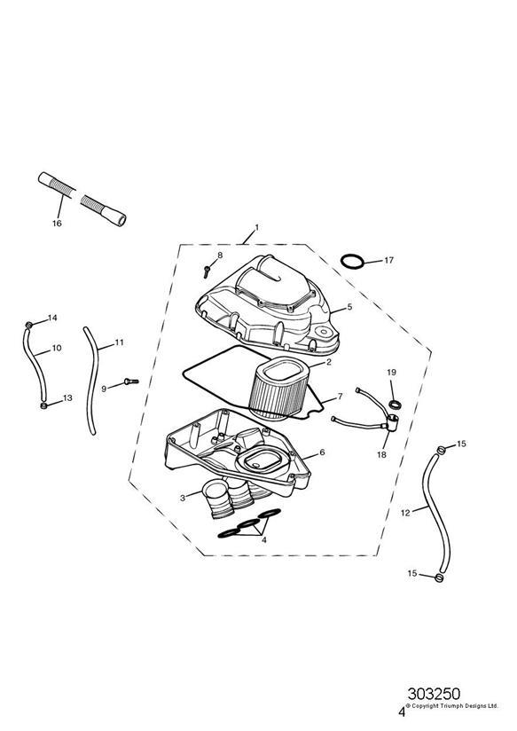 Diagram Airbox for your Triumph