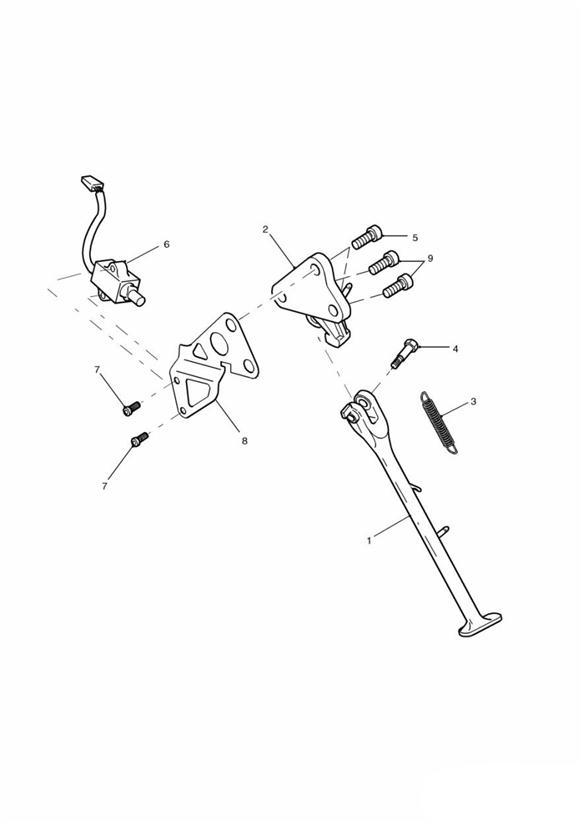 Diagram Side Stand for your Triumph Sprint  