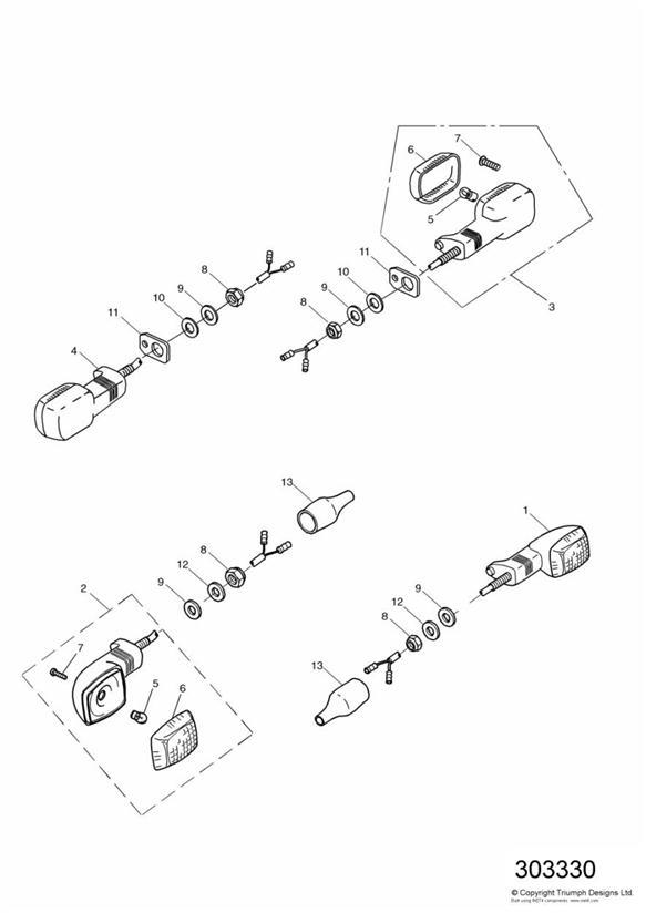 Diagram Indicators for your 1999 Triumph Sprint  RS 139277 > 