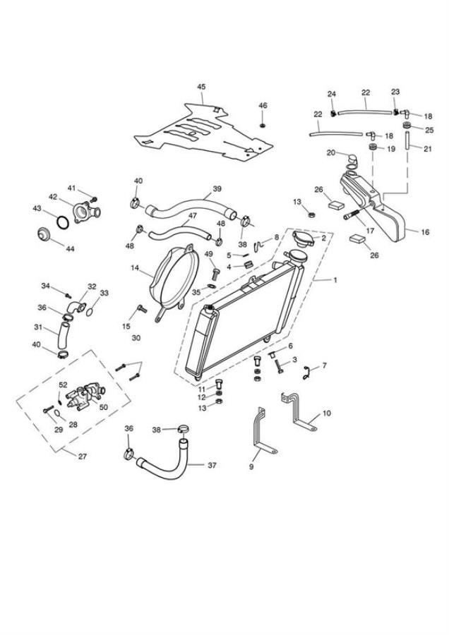 Diagram Cooling System for your 2002 Triumph Sprint  RS 139277 > 