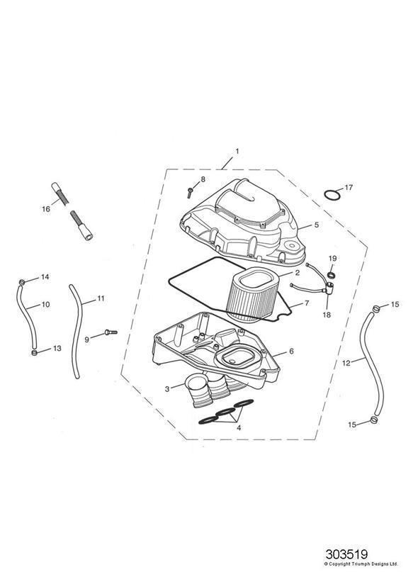 Diagram Airbox for your Triumph