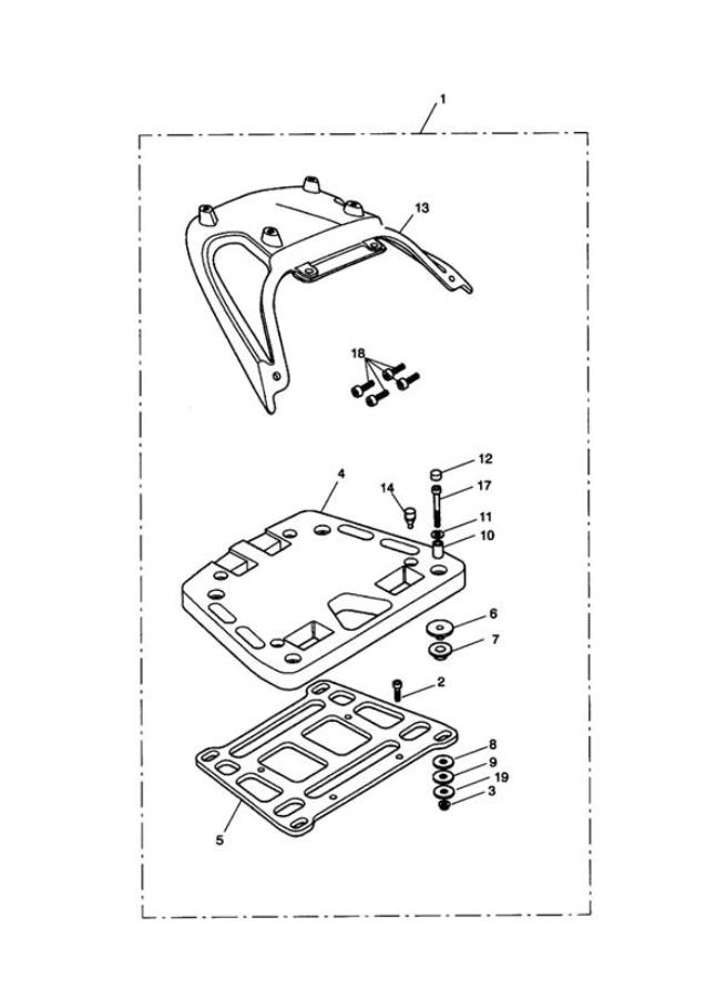 Diagram Rack Kit for your 2011 Triumph Bonneville   