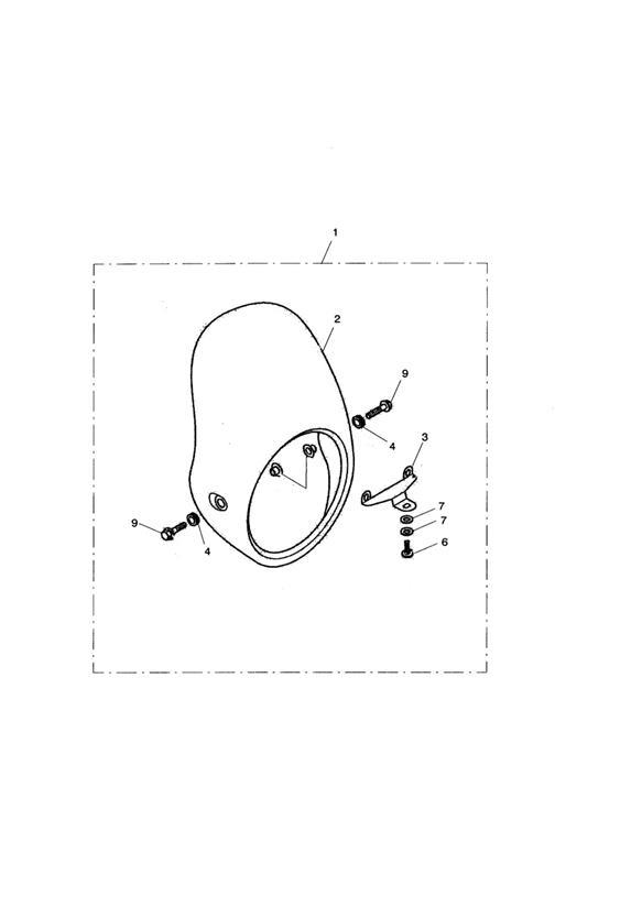 Diagram Flyscreen Kit > 281465-F2/129278-F4 for your 2015 Triumph Thruxton  900 EFI 