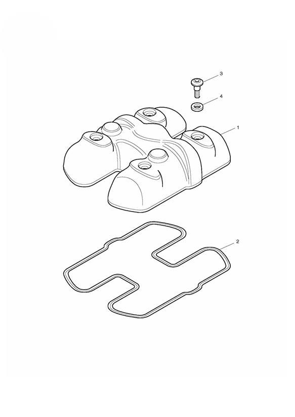 Diagram Cam Cover for your 2008 Triumph Thruxton 900 EFI  