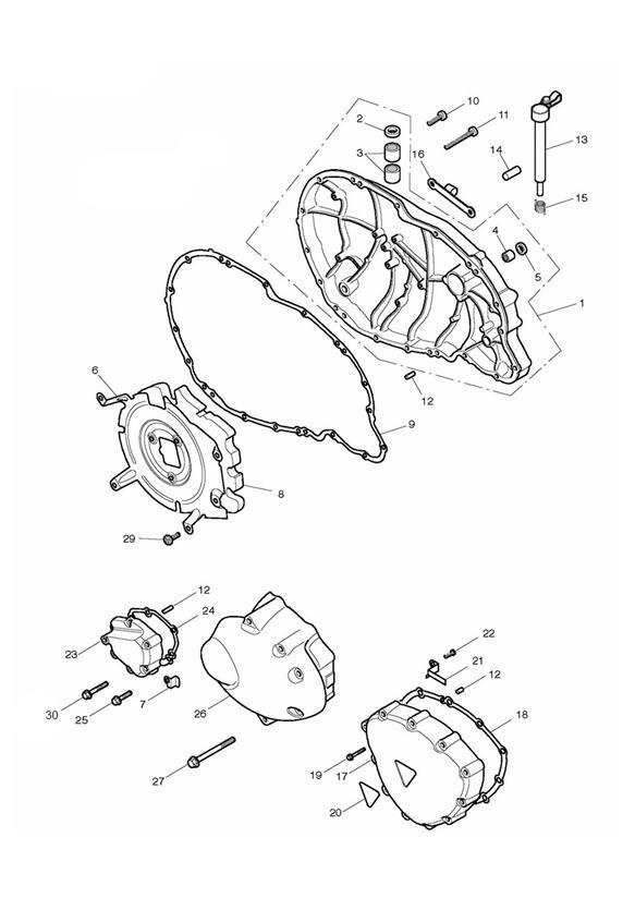 Diagram Engine Covers for your Triumph Bonneville  