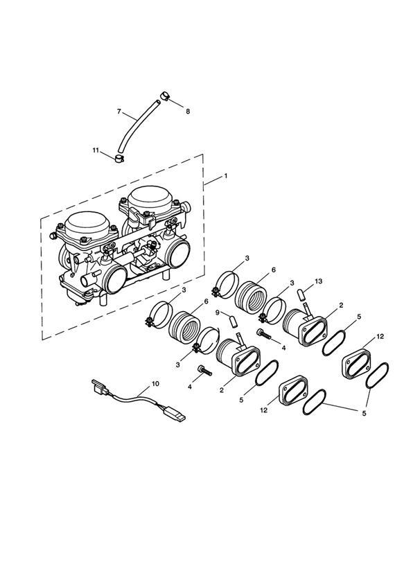 Diagram Carburettors for your 2015 Triumph Thruxton  900 EFI 