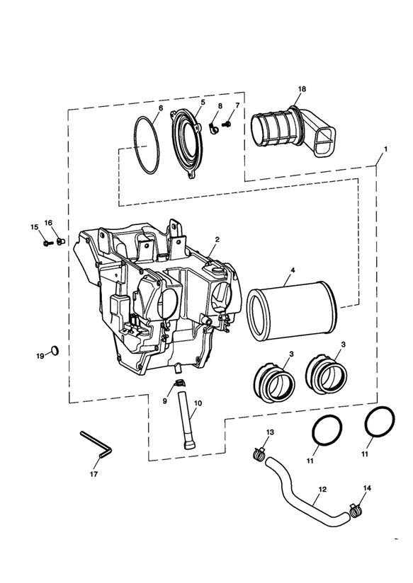 Diagram Airbox for your 2004 Triumph Speed Triple  141872 > 210444 