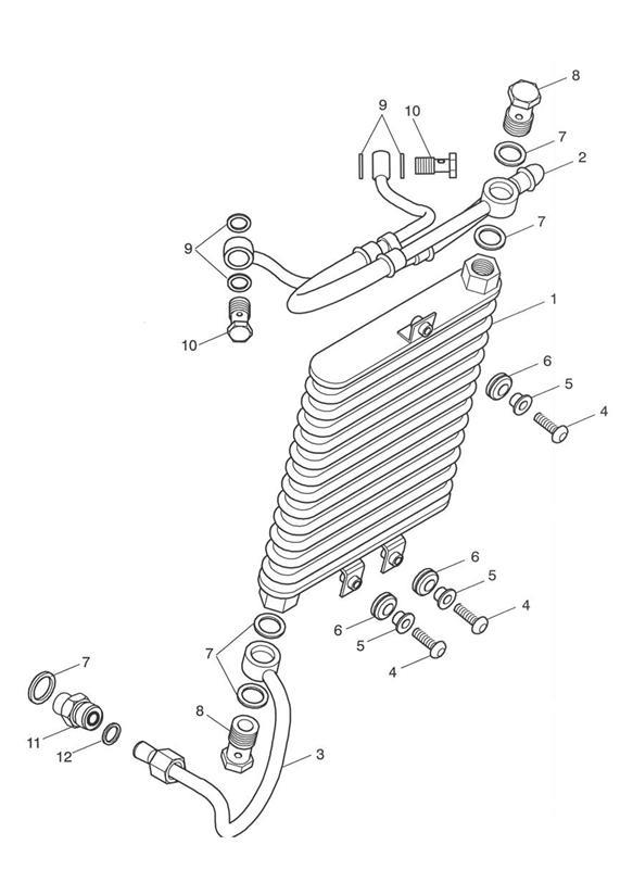 Diagram Cooling System for your 1995 Triumph Thunderbird  Standard 