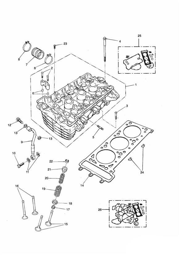 Diagram Cylinder Head and Valves for your 2016 Triumph Thunderbird   