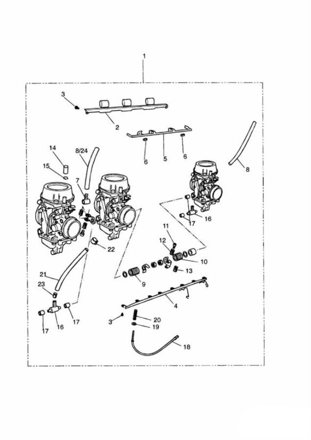 Diagram Carburettors  + ENG NO 62506 for your 2012 Triumph Thunderbird   