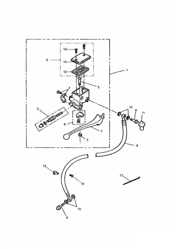 Diagram Front Brake Master Cylinder for your Triumph