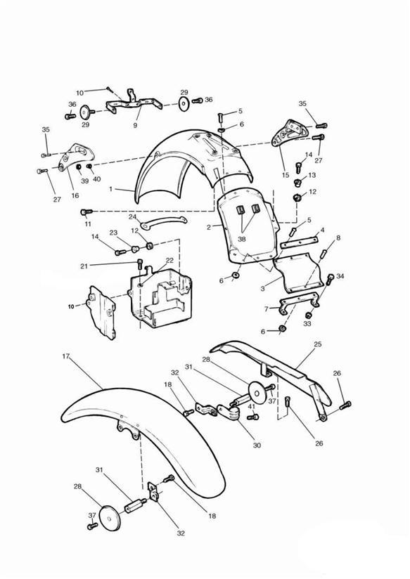 Diagram Mudguards/Chainguard/Battery Box  + 71698 for your 2015 Triumph Thruxton  900 EFI 