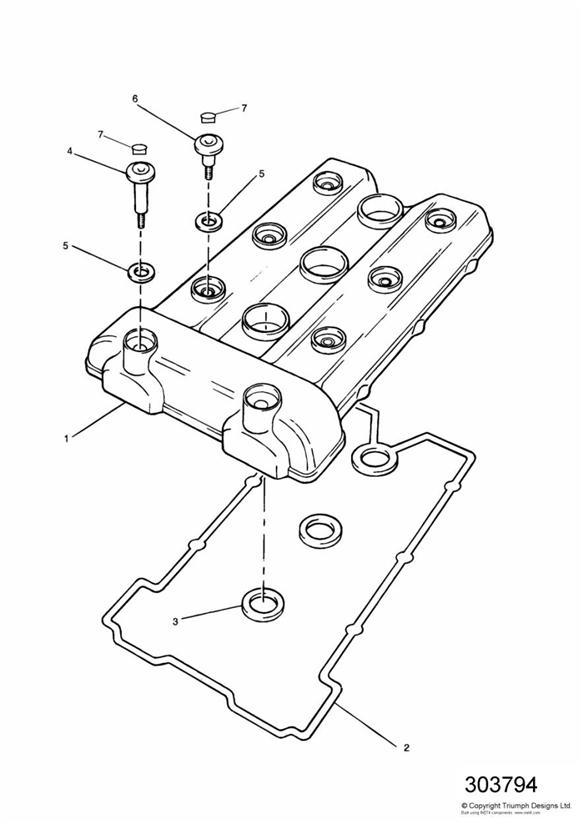 Diagram Cam Cover for your Triumph