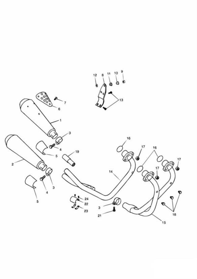 Diagram Exhaust System  + 89736 for your 2001 Triumph Thunderbird SPORT  