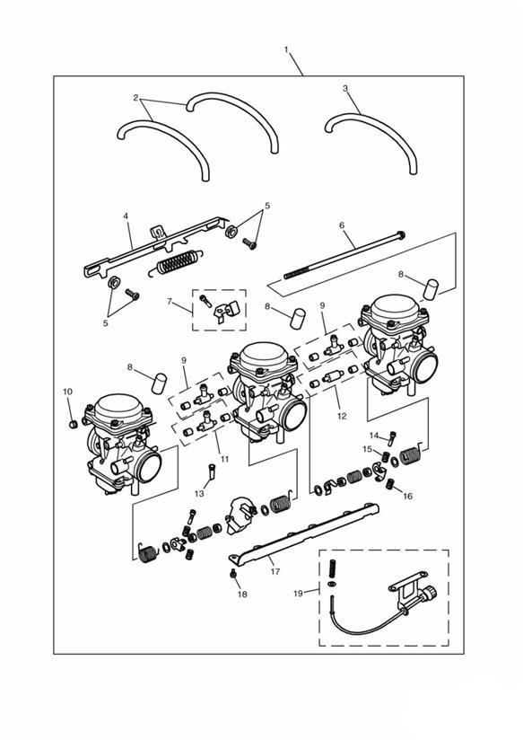 Diagram Carburettors for your 2017 Triumph Trophy   