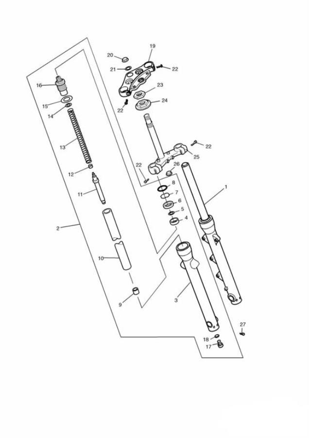 Diagram Front Forks and Yokes for your 2017 Triumph Bonneville Bobber   