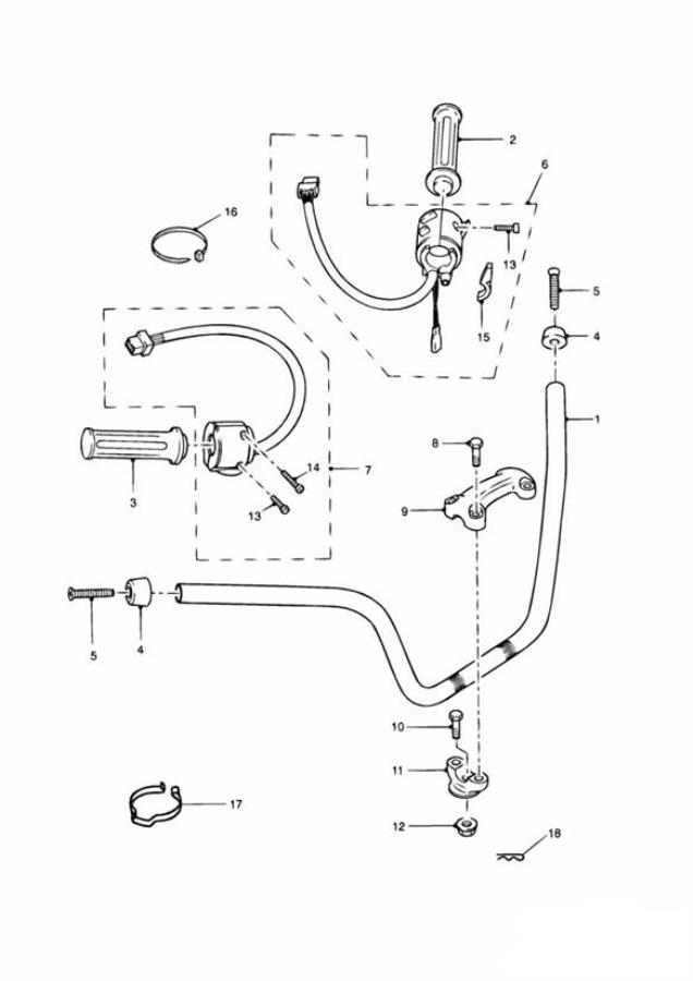 Diagram Handlebars and Switches for your Triumph Bonneville  