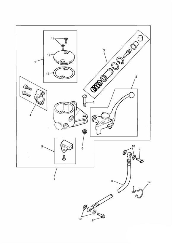 Triumph Thunderbird Clamp. Clutch, Cylinder, Suspension - 2040043-T0301 ...