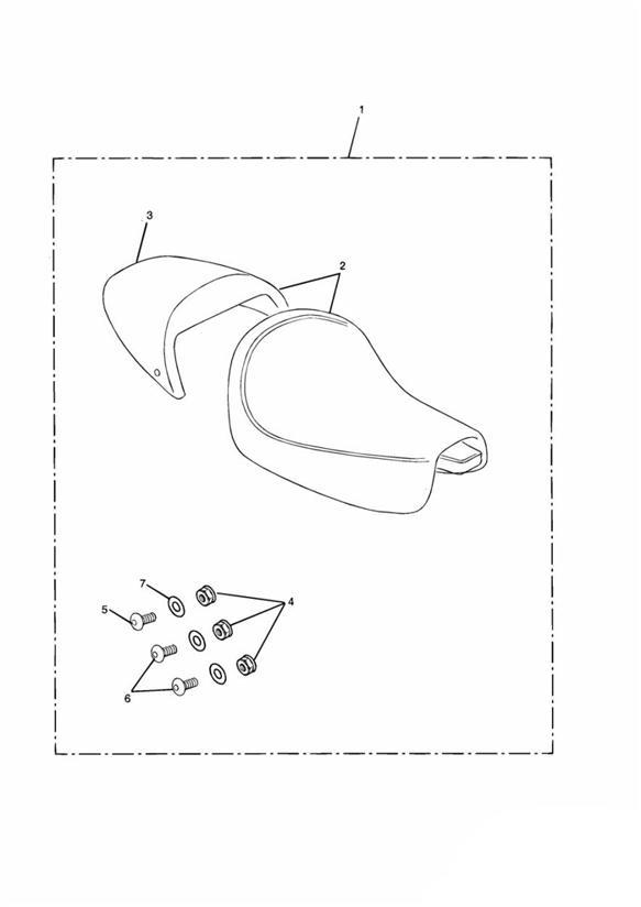 Diagram Single Seat & Cowl for your 2001 Triumph Thunderbird SPORT  