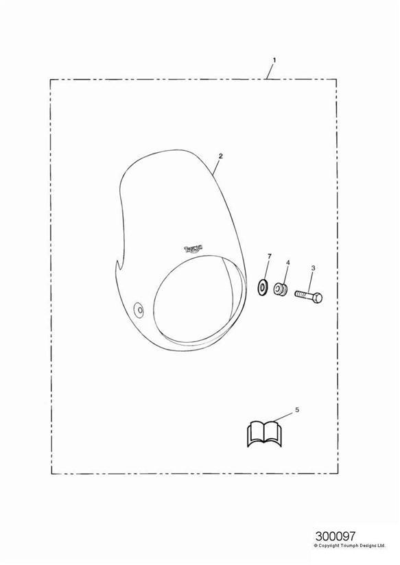 Diagram Flyscreen for your 2001 Triumph Thunderbird SPORT  