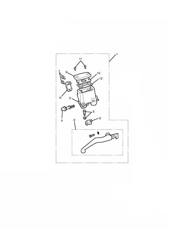 Diagram Front Brake Master Cylinder & Hoses for your 2007 Triumph Bonneville  from VIN 380777/ SE 