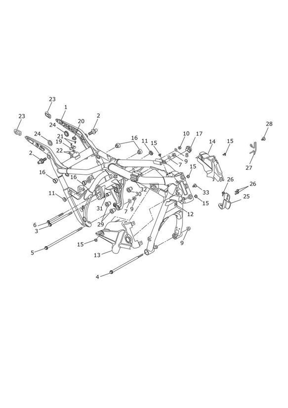 Diagram Main Frame & Fittings for your 2020 Triumph Bonneville Bobber   