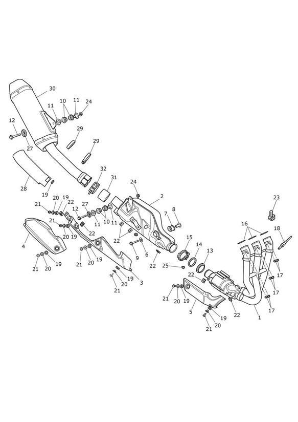 Diagram Exhaust System - JP Only - 636954 > for your Triumph Street Triple  