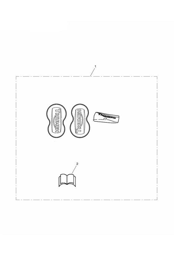 Diagram Front Caliper Caps for your Triumph