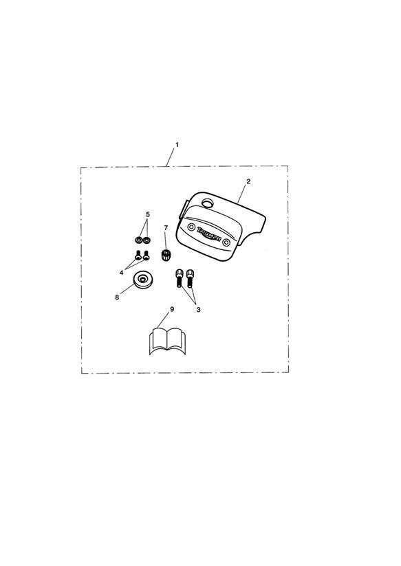 Diagram M/Cyl Cover Kit, Chrome for your Triumph