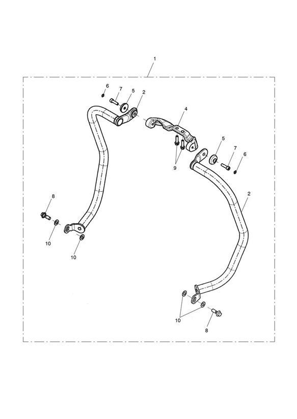 Diagram Dresser Bar Kit, Front for your 2018 Triumph Thunderbird  1600 & 1700 COMMANDER 