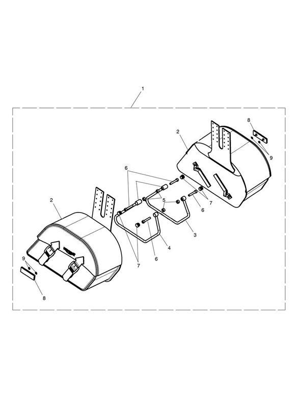 Diagram Large Saddlebag Kit for your 2006 Triumph Scrambler  EFI 