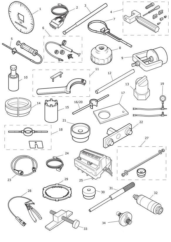 Diagram Service Tools for your Triumph Tiger  