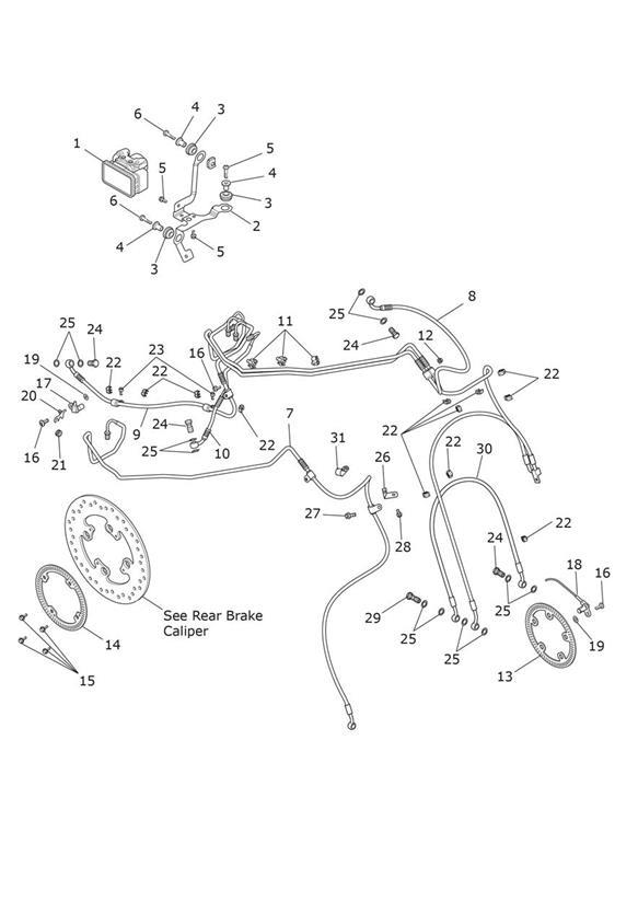 Diagram ABS System for your 2013 Triumph Tiger   