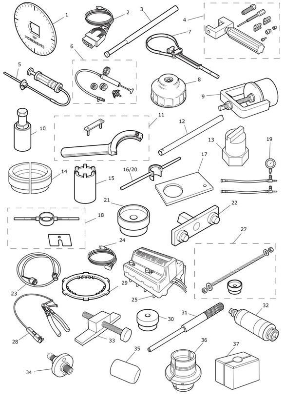 Diagram Service Tools for your Triumph Tiger  