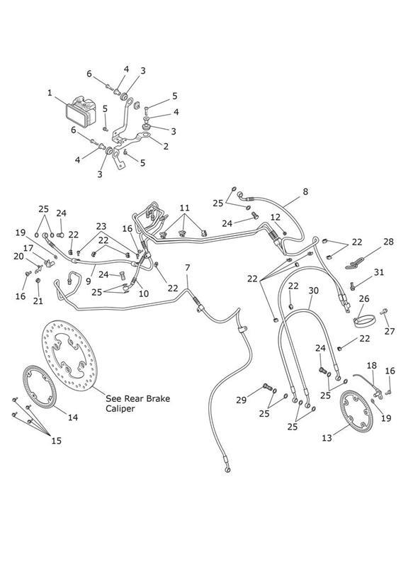 Diagram ABS System for your 2001 Triumph Tiger   