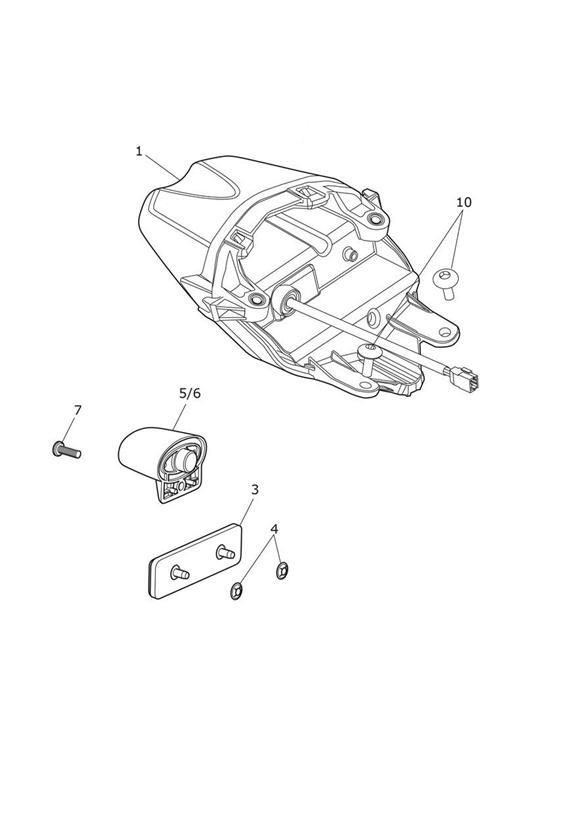 Diagram Rear Light - Street Triple Rx Only for your 2017 Triumph Speed Triple 210445 > 461331  
