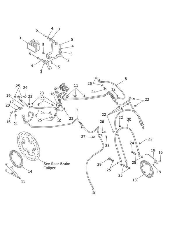 Diagram ABS System for your 2006 Triumph Tiger   